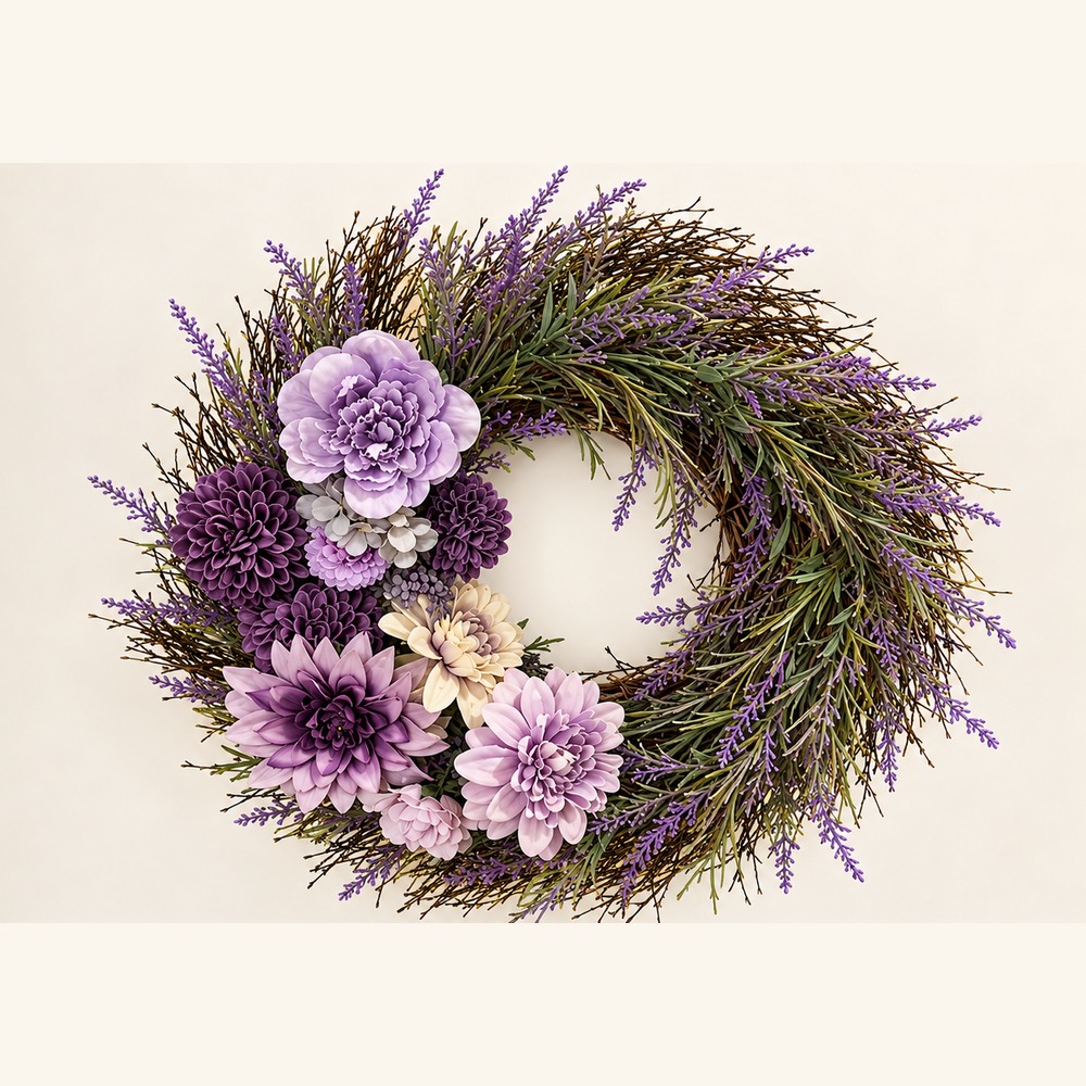 Lavender Whispers memorial wreath